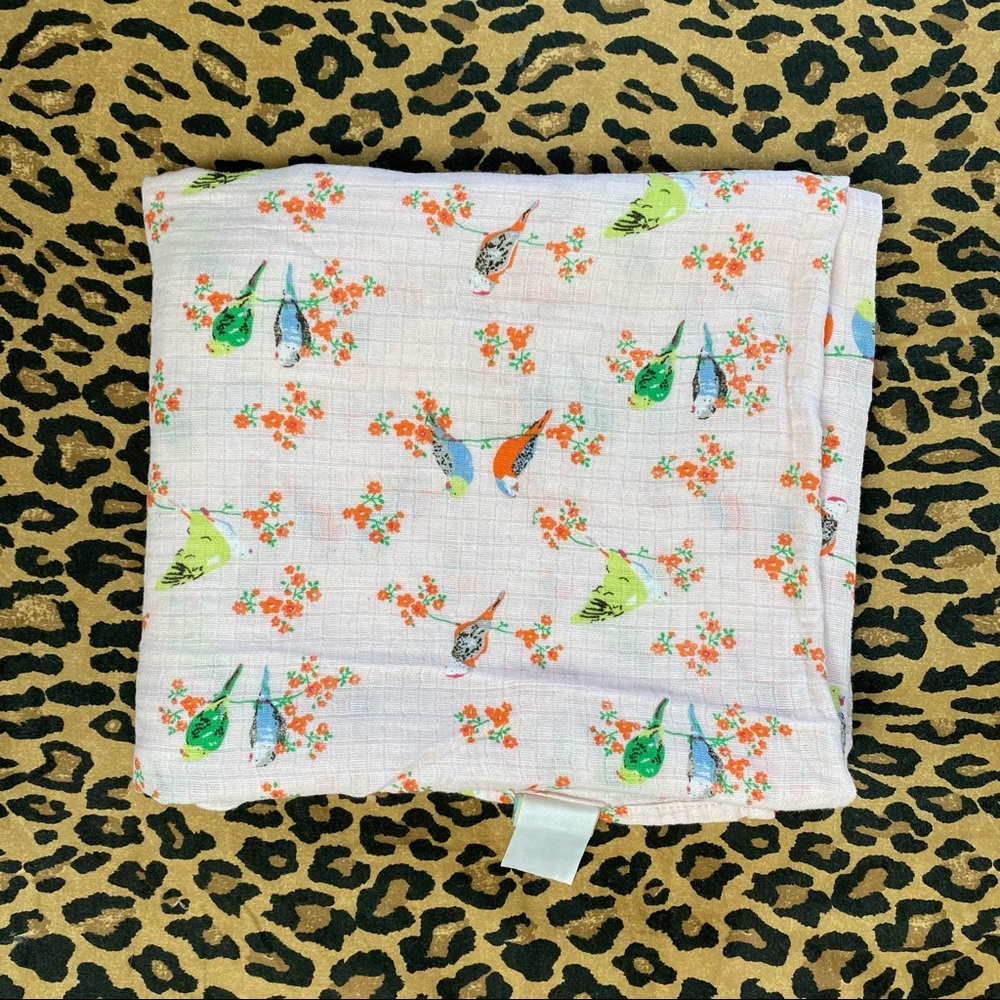 lollypop baby girl bird pink swaddle